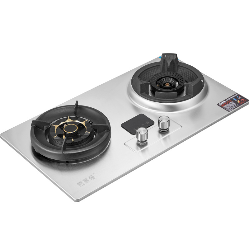 【2025 New Product】New Model of Household Gas Stove with Integrated Pure Stainless Steel Panel for Family Banquets