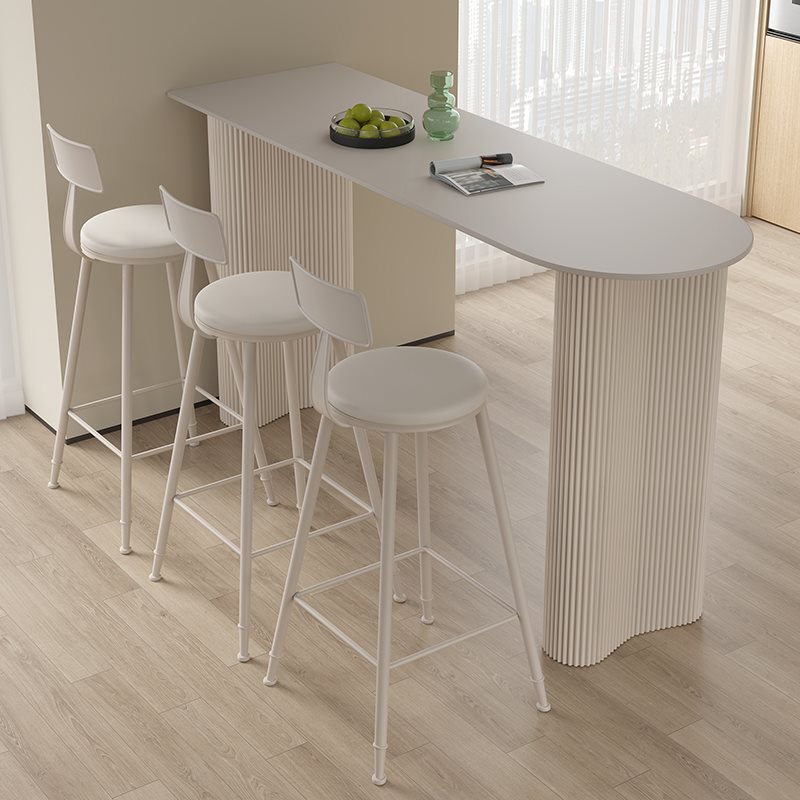 G* Accessible Luxury Slate Bar Table Home Living Room Kitchen Side Partition Bar Balcony Wall Semicircle Small Apartment High Legs
