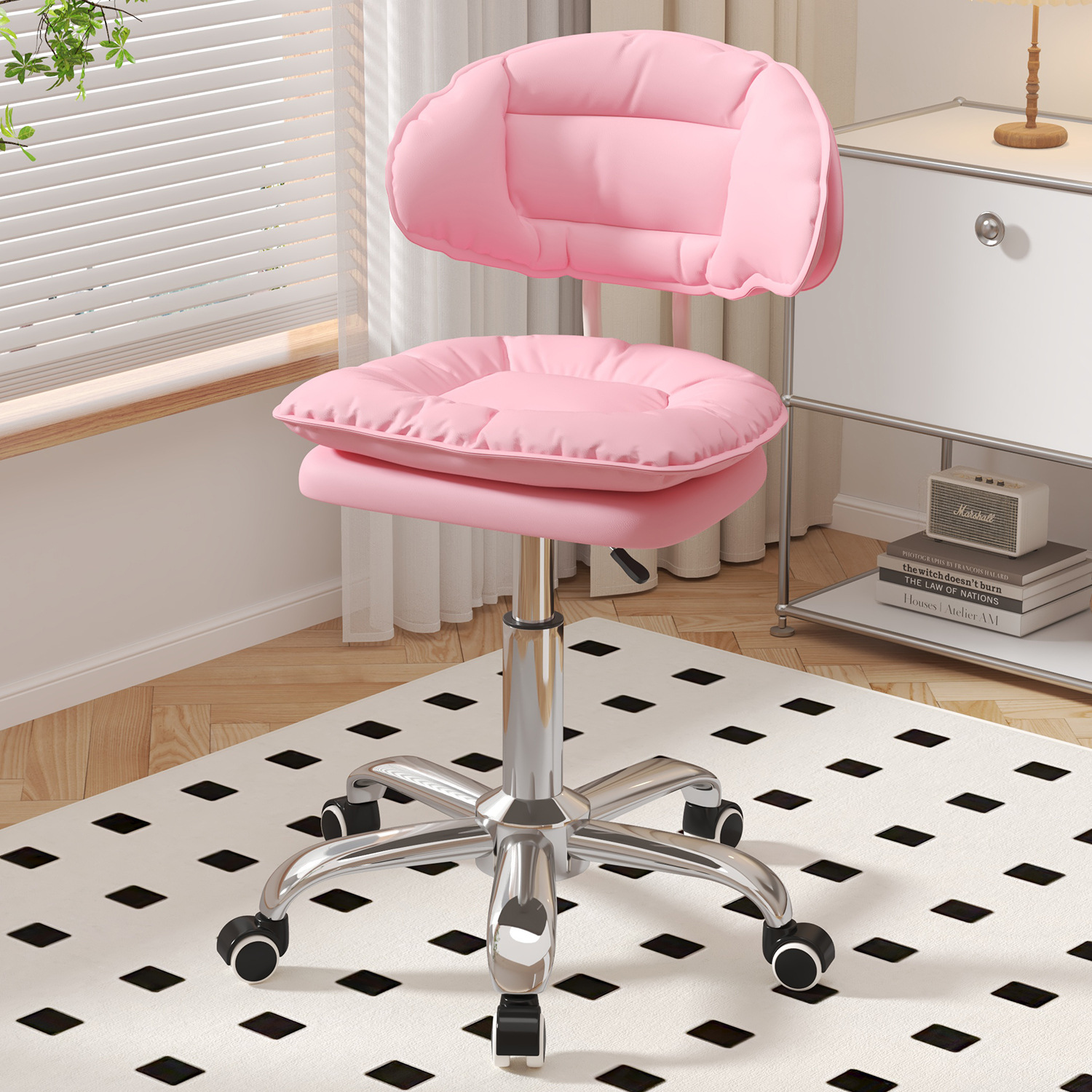 Silla de bar simple taburete giratorio casero respaldo silla de bar silla de plata de belleza manicurista elevación taburete