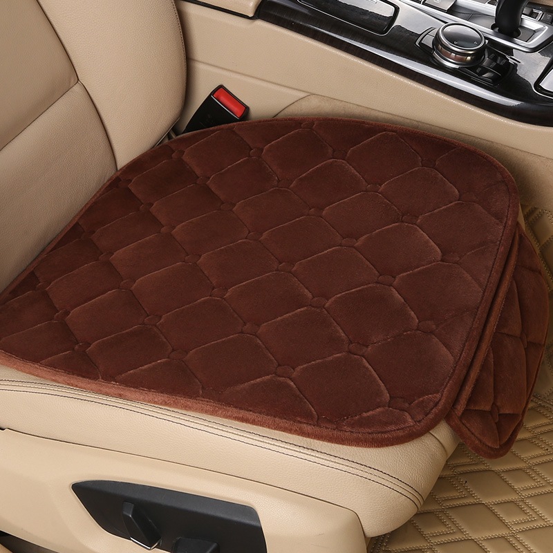 Car Seat Cushion Winter Crystal Short Plush Half Pack Thickened Non-Slip