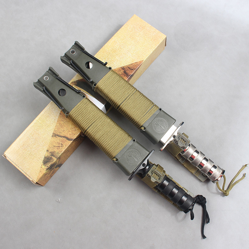 跨境丛林王龙骨一体小直刀野外生存战术刀高硬度防身刀带刀鞘