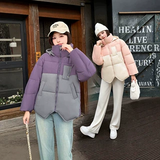 2026新款韩版短款棉服女冬季加厚保暖宽松连帽面包服外套时尚潮流