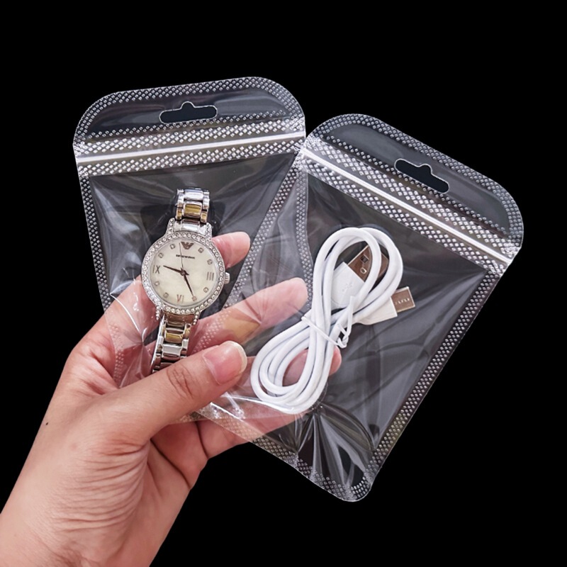 Jewelry Ziplock Bag Mobile Phone Holder Ziplock Bag Transparent Mobile Phone Case Packaging Bag Headphone Charger Data Cable Plastic