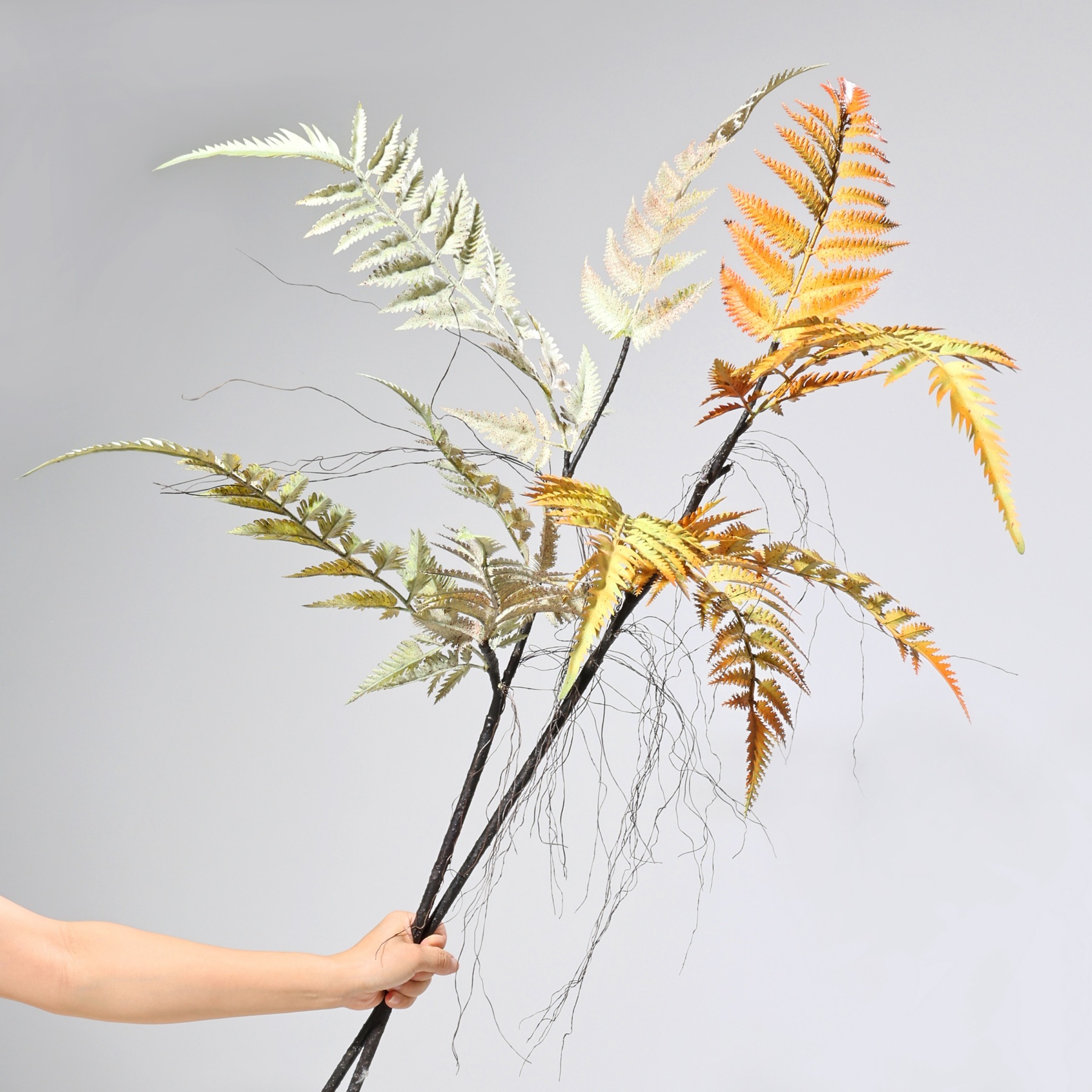 仿真绿植蕨叶大枝槐树叶婚庆仿真花装饰摆件假植物造景插花花艺