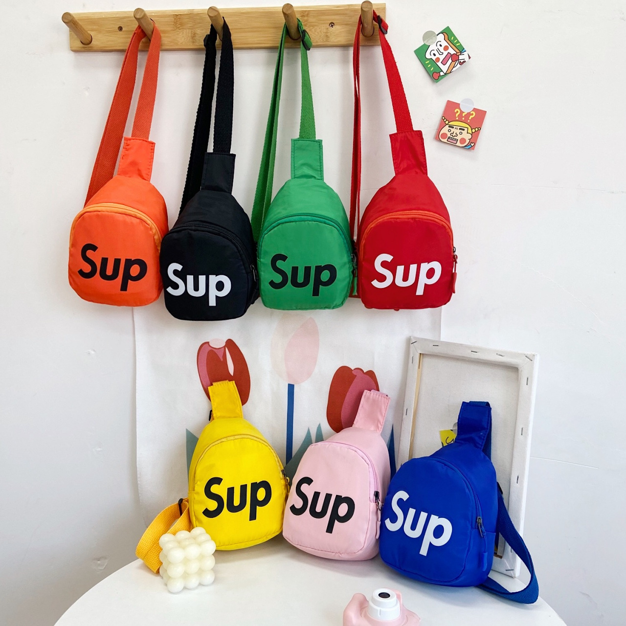 Nuevo estilo Coreano pequeño bolso de hombro para niños y niñas bolsa de hombro de Moda bolsa de pecho Cambio de accesorios bolsa de viaje bolsa de mensajero del hombro