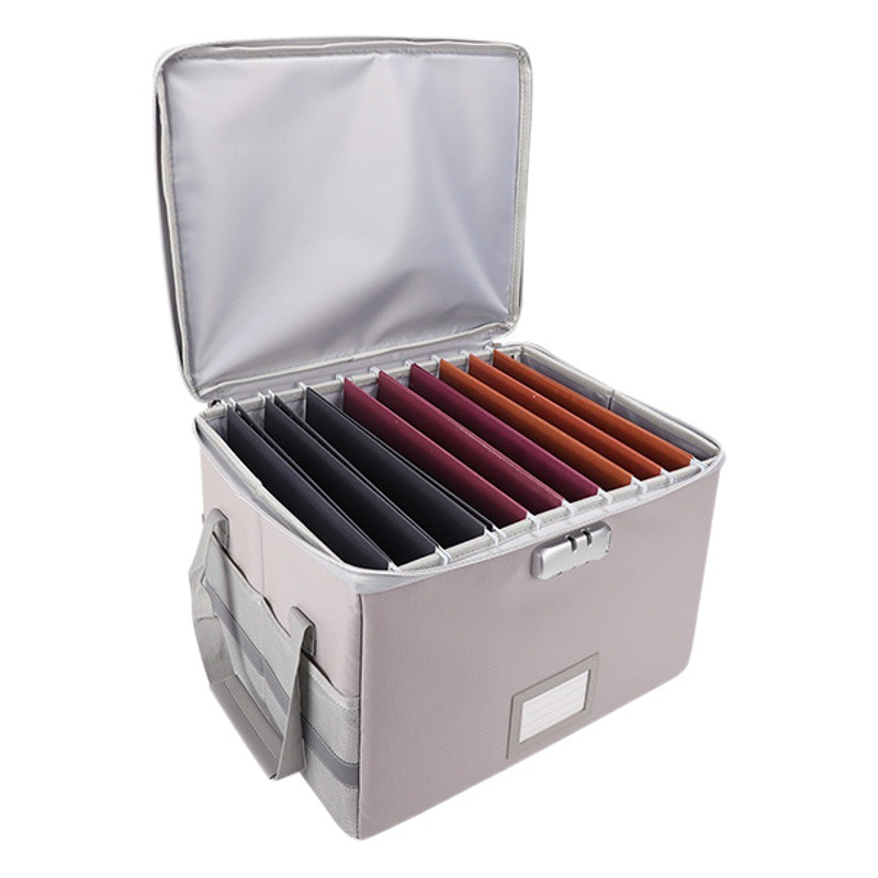 Caja de almacenamiento a prueba de fuego certificado del hogar caja de archivo importante organización engrosada plegable caja de almacenamiento de gran capacidad con tapa