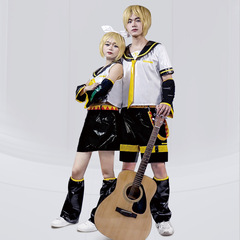 Vocaloid Mirror Twins Cosplay Kagerouin Sister Brother Formula Uniform Leather Suit