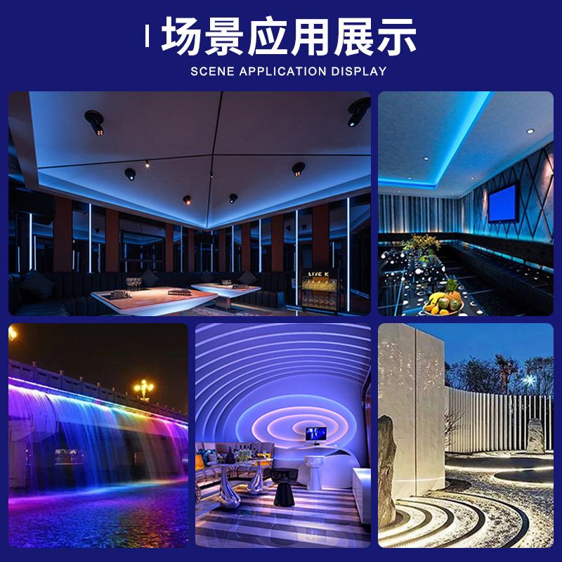 LED slide con baja tensión 12V24vKTV red bar decoración super brillante inteligente 5050 corriente de agua corriente luz lineal