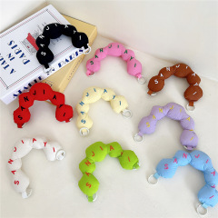 新品携帯ストラップ刺繍アルファベット充電綿ストラップハンドルバッグ付きストラップ装飾品綿雲ストラップ