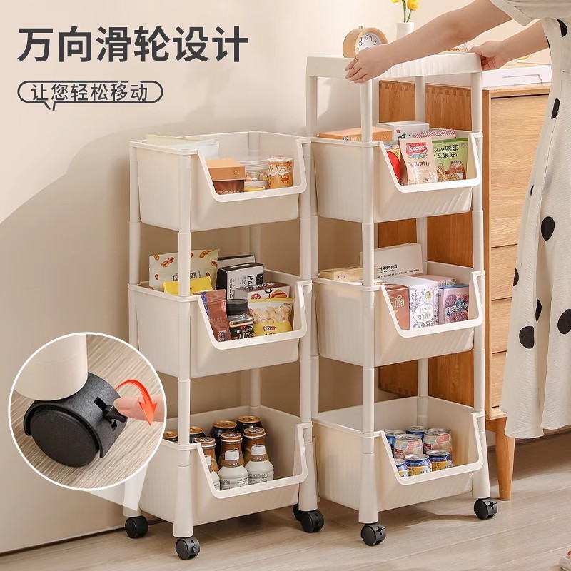 多功能移动书架学生客厅家用落地小推车置物架桌面收纳架简易书架|undefined