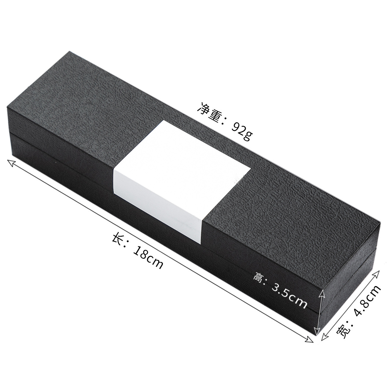 Oficina de negocios de aluminio negro caja de regalo caja de plástico caja de impresión publicitaria caja de bolígrafo firma caja de almacenamiento caja de tapa