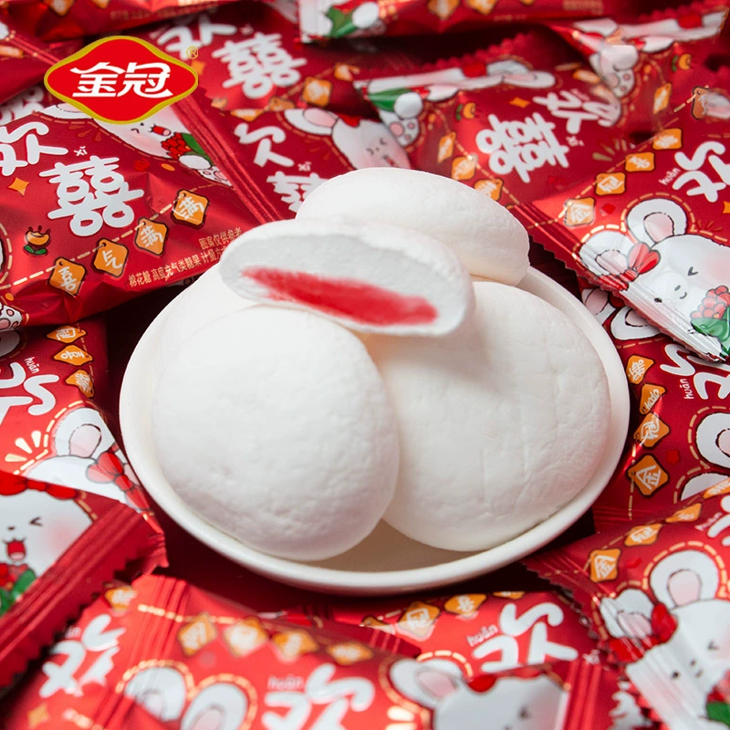 Конфета-сэндвич с клубничным вкусом на 1 фунт, Huanxi Marshmallow, свадебное памятное изделие, оптовая продажа