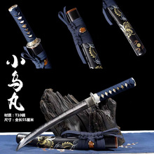 外贸爆款katana短款日本刀东洋居合剑T10钢锻打小乌丸短刀未开刃