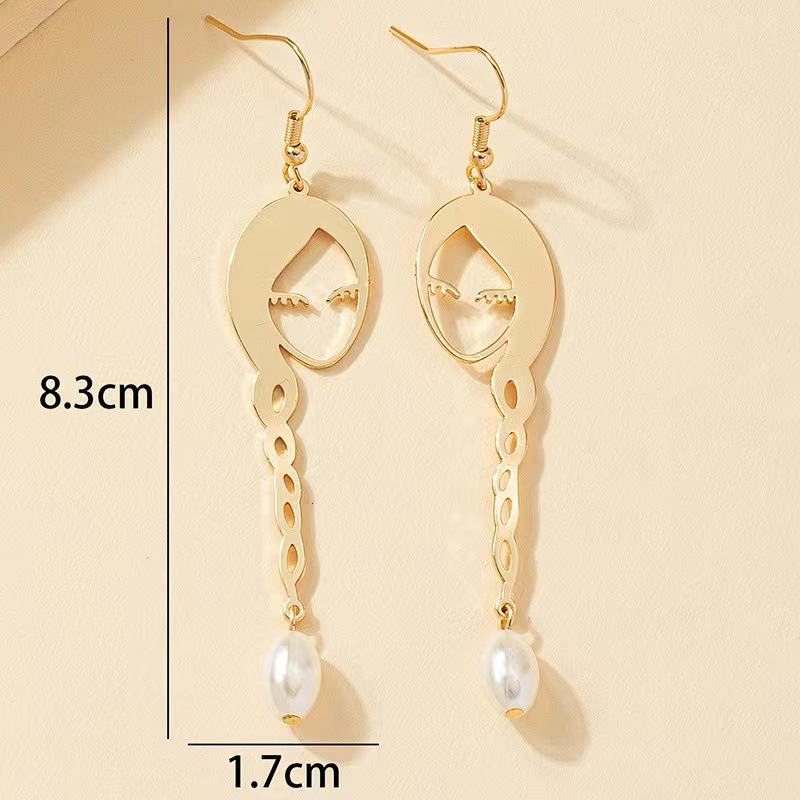 Simple Style Printing Alloy Plating Women's Drop Earrings display picture 1