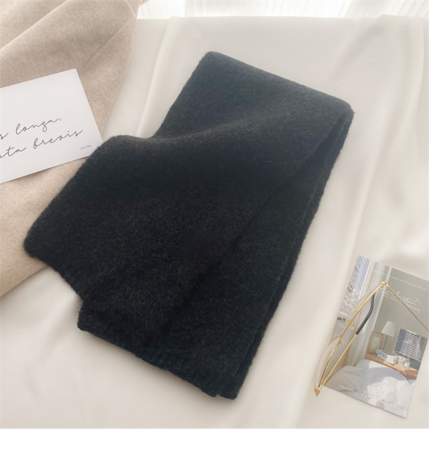 Mode Vintage geometrische Outdoor-Aktivitäten Winter Frühling rot grau mittellang [Markenname 3] Anti-Schalldämpfer Halstuch_voghion.com