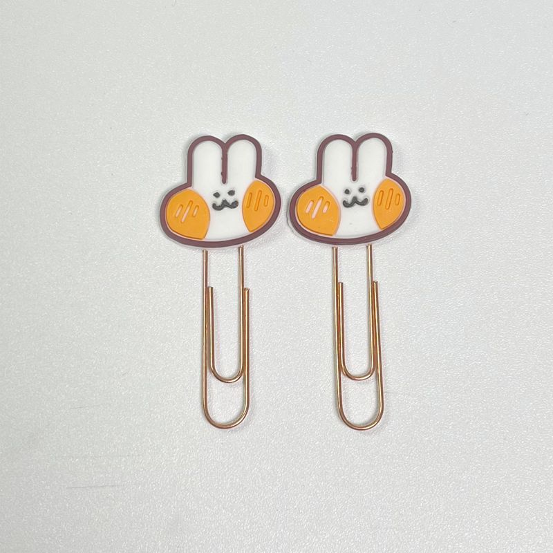 Lindo marcador clip de metal regalo para estudiantes clip de forma especial de oro rosa clip de dibujos animados creativo al por mayor