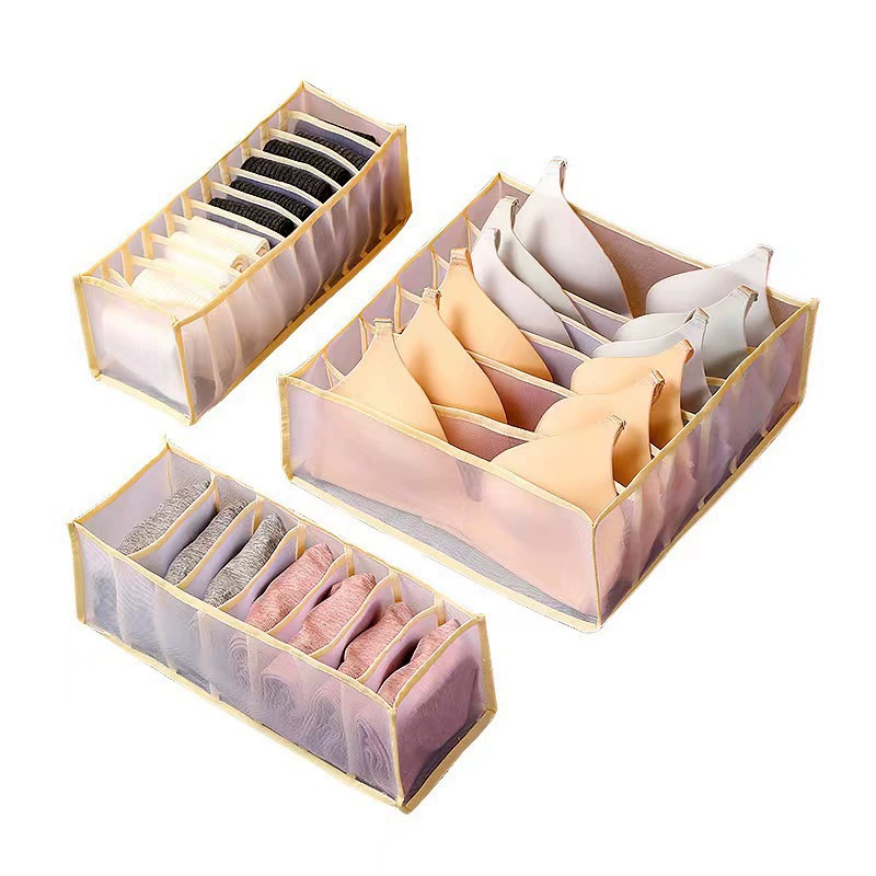 Storage Box Set — 3-in-1 Clothing Organizers, Multi-Compartment Boxes, Various Sizes