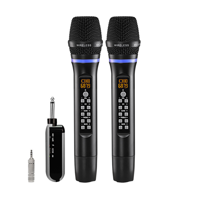 Micrófono Inalámbrico para Transmisión en Vivo Metal Recargable con Reverberación para Celular y KTV