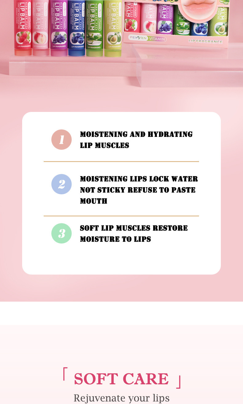 Fruit Scented Moisturising Lip Balm Set For Soft Hydrated Lips_voghion.com