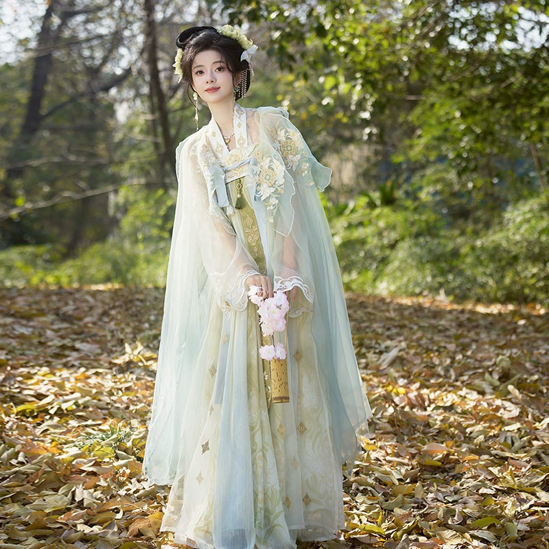 Han Yu Kui [Youlan Spring Wake] Оригинальный Hanfu женский плащ тяжелая вышивка