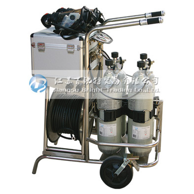 供CGW2-2移动式长管空气呼吸器 2*6.8L推车式长管呼吸器