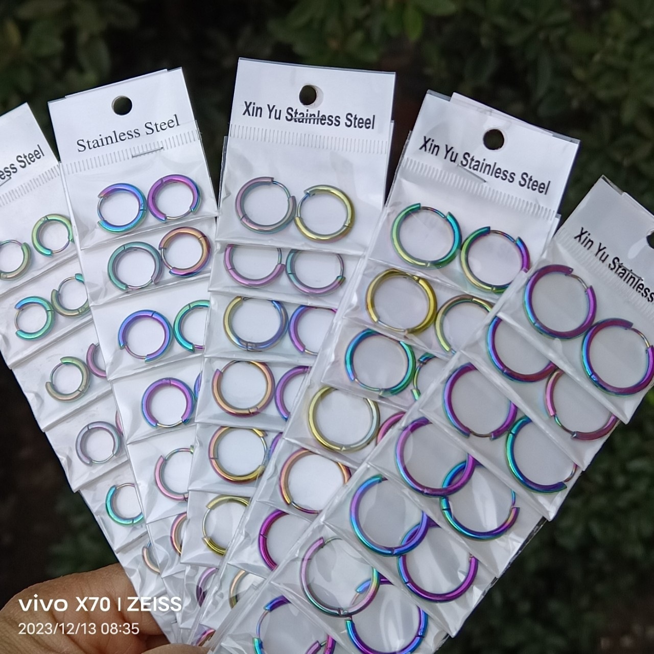2.5 pendientes de acero de titanio gruesas y el mismo modelo crian orejas joyas de moda con pendientes de acero inoxidable con hilo redondo personalizado image 13