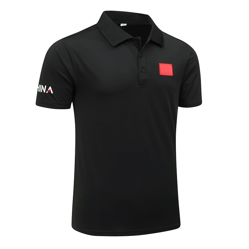 Chinese Team Sportswear Short-Sleeved Polo Shirt Student Class Uniform Summer Men's and Women's Training Uniform Competition Group Uniform Coach Uniform