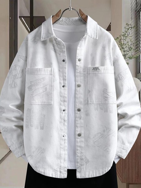 Cotton autumn demi-season trend shirt for leisure