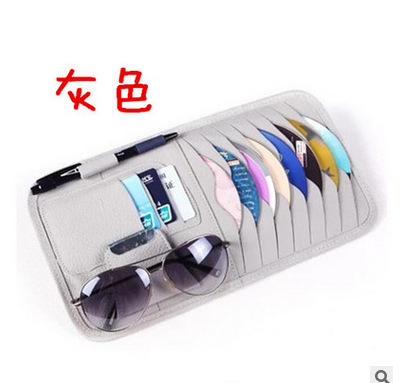 爆款皮革汽车CD夹多功能遮阳板CD套车用CD袋车载CD包