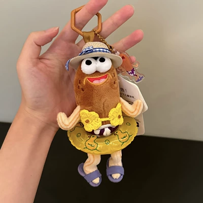 Bikini Bottom Resident Ugly-Cute Pluş açarlıqlar - yellow-swimming-ring-bikini-happy-fish-small-pendant-genuine-authorization