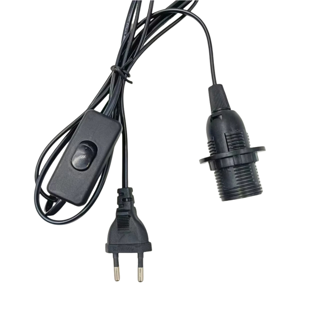 Cable de enchufe europeo Cable de interruptor de lámpara E14 Cable de cobre puro Cable de enchufe europeo Cable de enchufe E14 Cable de lámpara europeo