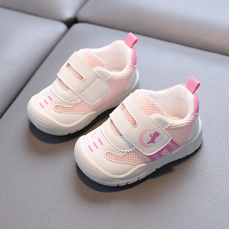Zapatos para bebés pequeños, primavera de 2025, nuevos zapatos para niños con suela blanda de malla, zapatos para niñas y bebés transpirables