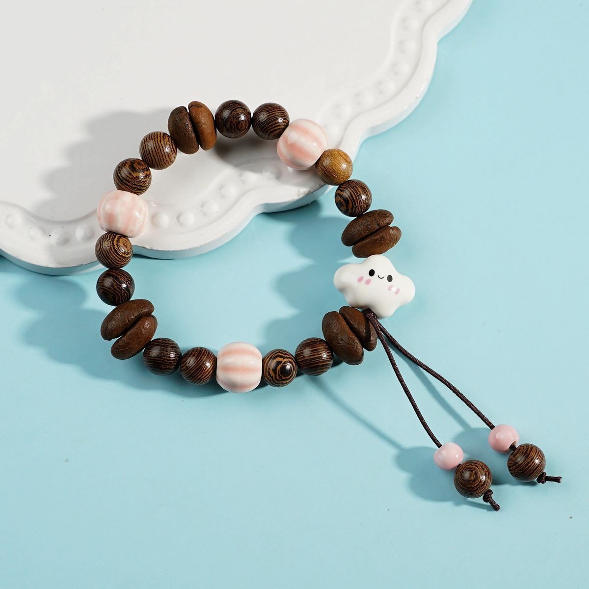 Jingdezhen pulsera de cerámica de verano mujer alta sensación galletas serie de gatos nicho diseño universal pulsera alta sensación