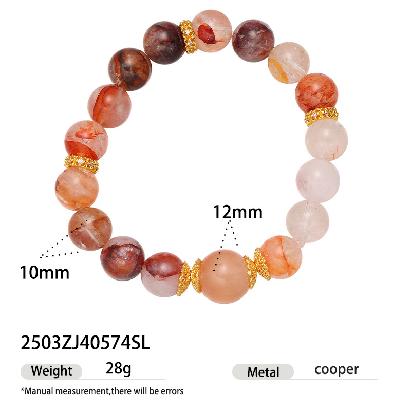 Red de celebridades estilo caliente torre amarilla cristal ojo de tigre calabaza pulsera con cuentas rosa perla real pulsera de cristal natural púrpura mujer