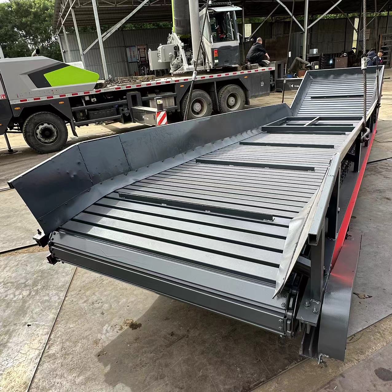 山东皮带链板输送机带链条工字钢输送机提升输送机厂家