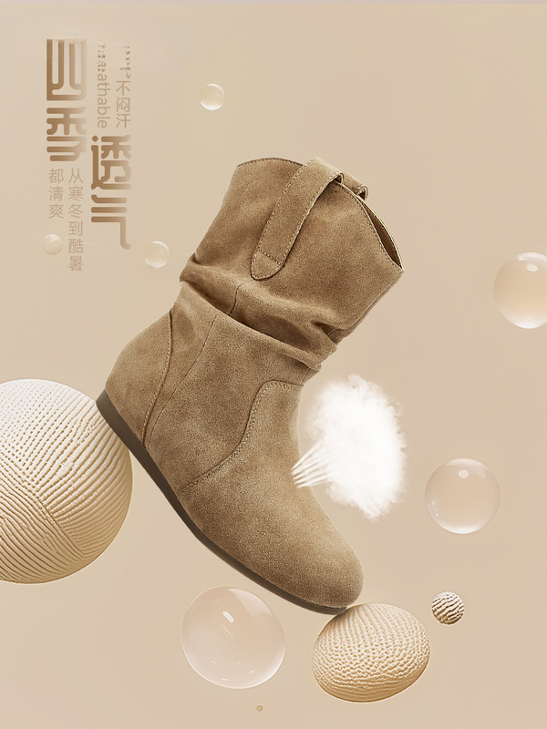 Retro Knight Boots Women's Autumn Boots 2025 New Maillard Pile Boots Plus Velvet Birkenstock Short Boots