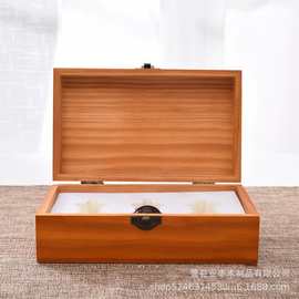 木质收纳盒翻盖精油包装木化妆品包装盒长方形收纳礼品盒盲盒