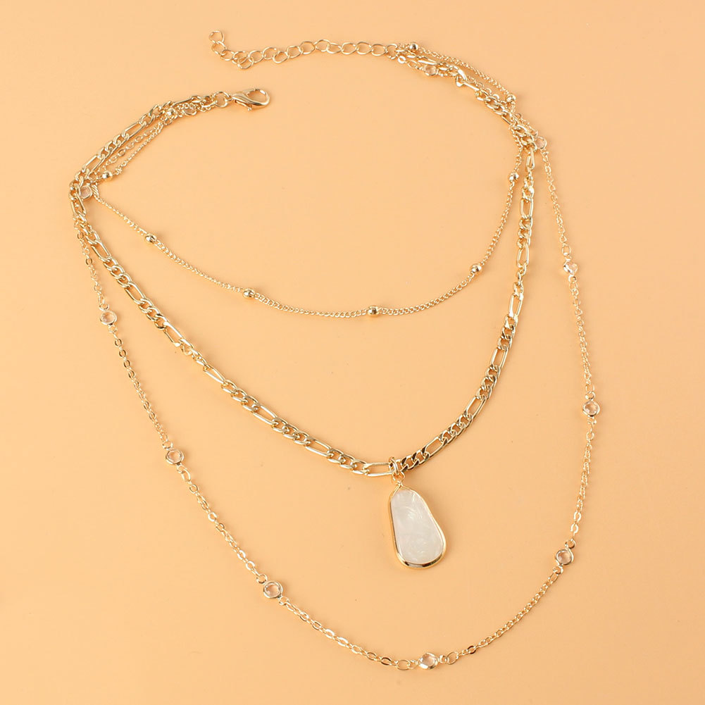 retro shell clavicle chain multilayer necklacepicture3