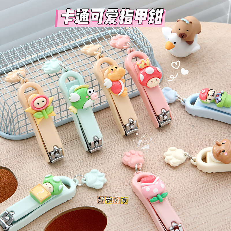 Cartoon Nail Scissors Student Party High-Looking Cat Claw Pendant Nail Clipper Dead Skin Scissors Home Manicure Tools Nail Clippers