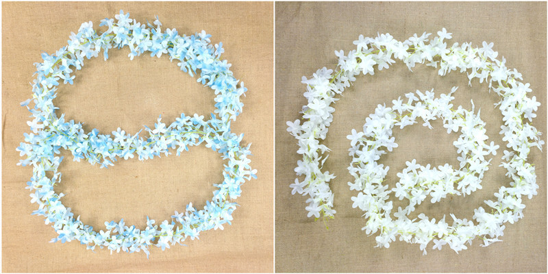 Lilac Fake Vine Artificial Plastic Flower String Garland Indoor Ceiling Air Conditioner Pipe Wrap Wholesale_maomaolike.com