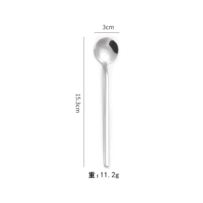 【15cm】작은 원형 스푼 실버 - 네이키드