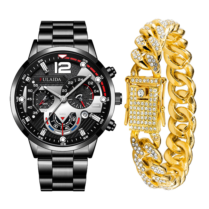 60g Weight Plexiglass Mirror Material Alloy Strap Material Watch Classification Business Round Buckle Quartz Men's Watches