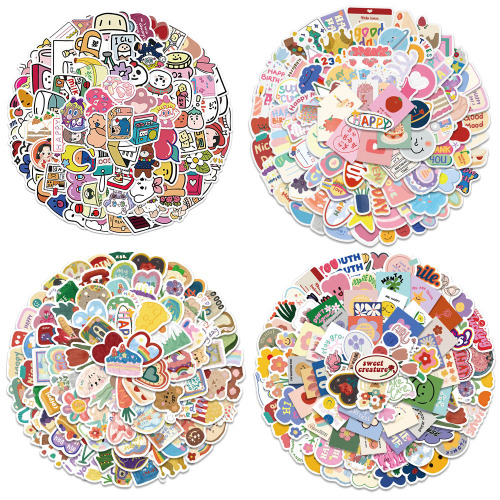 90 Korean ins style girly heart cute stickers suitcase water cup mobile phone computer toy DIY stickers