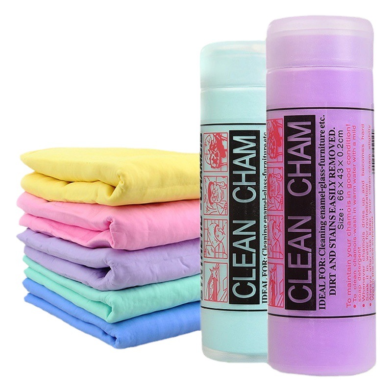 Opp袋入り合成鹿皮タオルa超吸水皮布洗車シギ皮ペットタオル洗車タオル