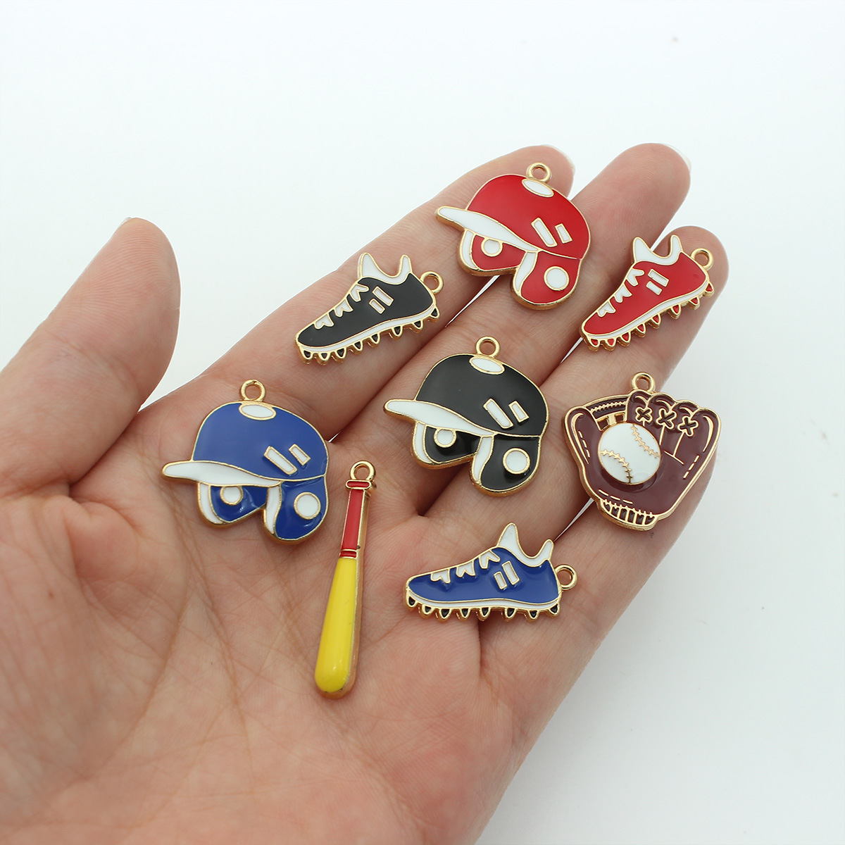 Gloves, Ball Pattern 10 PCS/Package Alloy Gloves Ball Pendant