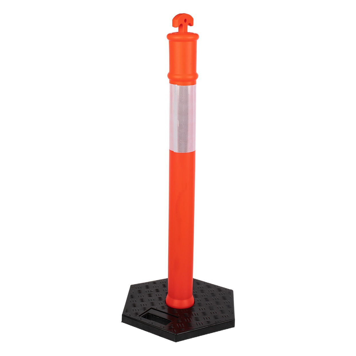 Poste de advertencia de tráfico reflectante cilíndrico elástico para exteriores, columna elástica para base de carretera, barrera anticolisión de goma, poste guía.