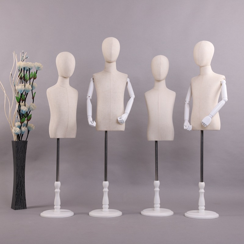 儿童模特白色圆盘底座