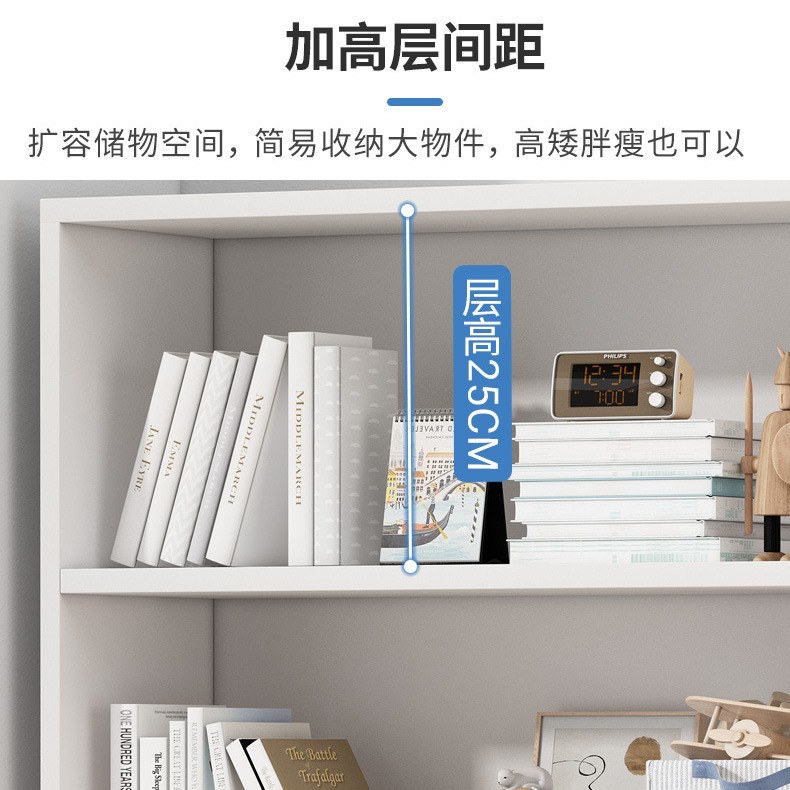 Estantería pequeño estante de almacenamiento piso de los niños simple libro gabinete ahorro de espacio escritorio del estudiante de múltiples capas de almacenamiento rack casa