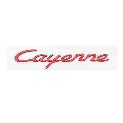 Porsche Taycan logo, Car logo - red-cayenne