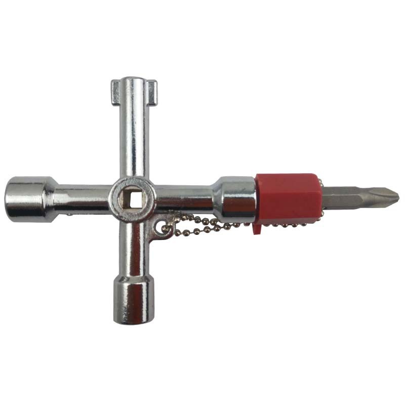 llave blanca cuatro en uno triángulo interno cuadrangular llave eléctrica puerta de blindaje válvula llave con chapelas al por mayor